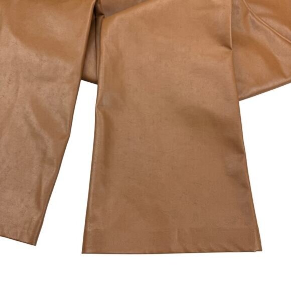 Aritzia Wilfred Free Flora Vegan Leather Bootcut In Cognac Size XS - Picture 8 of 8